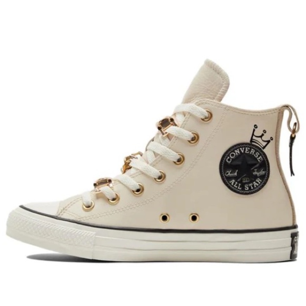 Converse Cream Sneakers High-Top Canvas - Picture 2 of 5